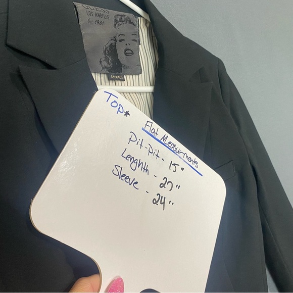 Vintage Guess Black Blazer XS Fitted Professional Office Workwear Business - Picture 8 of 8